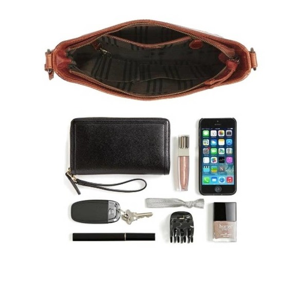 FRYE Melissa Button Crossbody Bag - Brown In Cognac - Picture 4 of 11